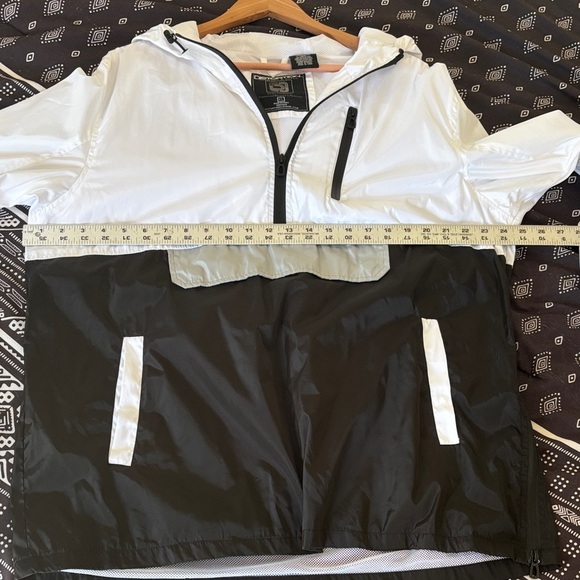 Distortion White and Black Windbreaker Jacket - Picture 5 of 8